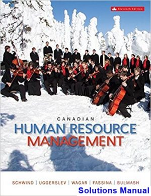 canadian human resource management canadian 11th edition schwind solutions manual