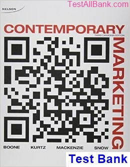 cdn ed contemporary marketing 3rd edition boone test bank