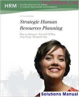 cdn ed strategic human resources planning 5th edition belcourt solutions manual