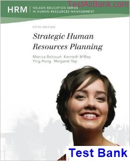 cdn ed strategic human resources planning 5th edition belcourt test bank