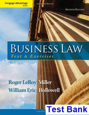 cengage advantage books business law text exercises 7th edition miller test bank