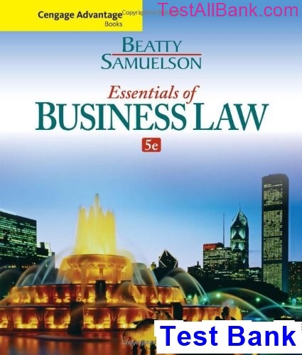 Cengage Advantage Books Essentials Of Business Law 5th Edition Beatty ...