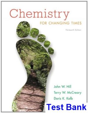 chemistry changing times 13th edition hill test bank
