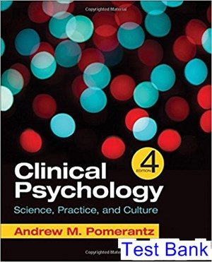 clinical psychology science practice and culture 4th edition pomerantz test bank