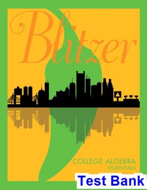 college algebra essentials 5th edition blitzer test bank