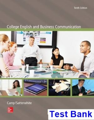 college english business communication 10th edition camp test bank