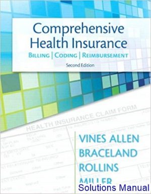 comprehensive health insurance billing coding and reimbursement 2nd edition vines solutions manual