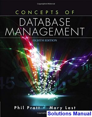 concepts database management 8th edition pratt solutions manual