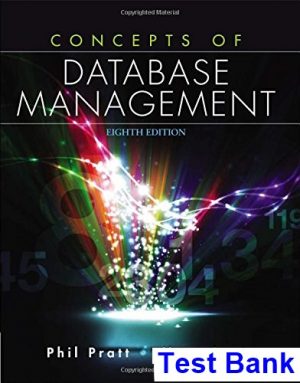 concepts database management 8th edition pratt test bank