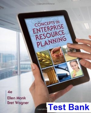concepts enterprise resource planning 4th edition monk test bank