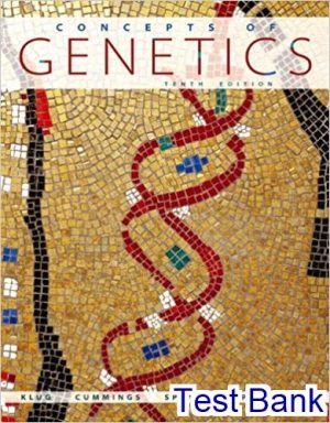 concepts of genetics 10th edition klug test bank