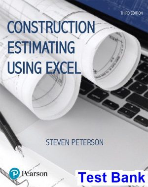 construction estimating using excel 3rd edition peterson test bank