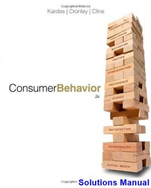 consumer behavior 2nd edition kardes solutions manual