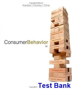 consumer behavior 2nd edition kardes test bank