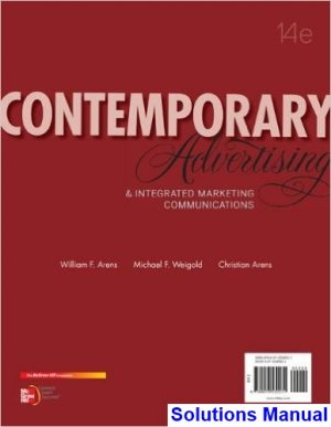 contemporary advertising integrated marketing communications 14th edition arens solutions manual