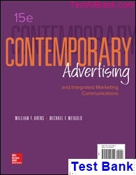 contemporary advertising integrated marketing communications 15th edition arens test bank