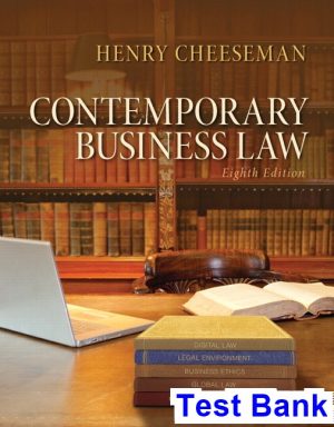 contemporary business law 8th edition cheeseman test bank
