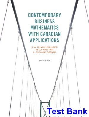 contemporary business mathematics canadian 10th edition hummelbrunner test bank