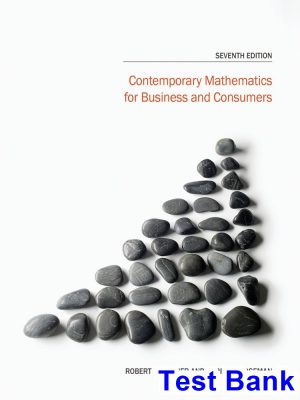 contemporary mathematics business consumers 7th edition brechner test bank
