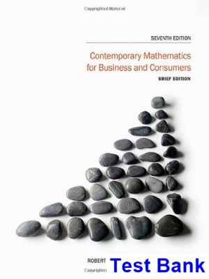 contemporary mathematics business consumers brief edition 7th edition brechner test bank