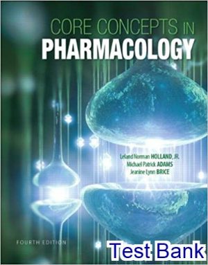 core concepts in pharmacology 4th edition holland test bank