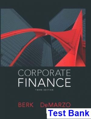 corporate finance 3rd edition berk test bank