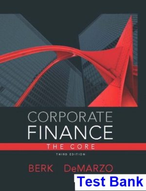 corporate finance core 3rd edition berk test bank
