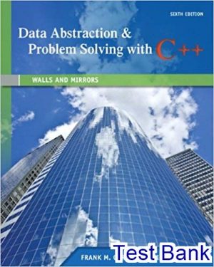 data abstraction and problem solving with c walls and mirrors 6th edition carrano test bank