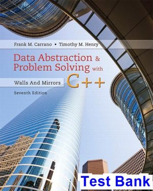 data abstraction problem solving c walls mirrors 7th edition carrano test bank