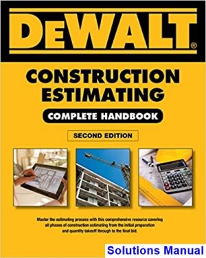 dewalt construction estimating complete handbook excel estimating included 2nd edition ding solutions manual