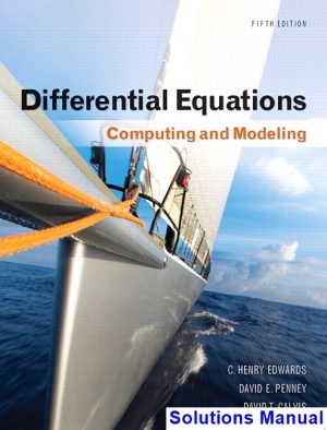 differential equations computing modeling 5th edition edwards solutions manual