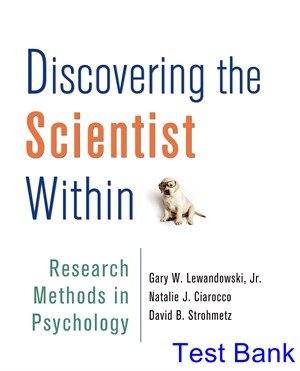 discovering the scientist within research methods in psychology 1st edition lewandowski test bank