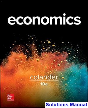 economics 10th edition colander solutions manual