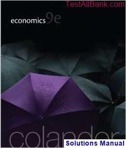 economics 9th edition colander solutions manual