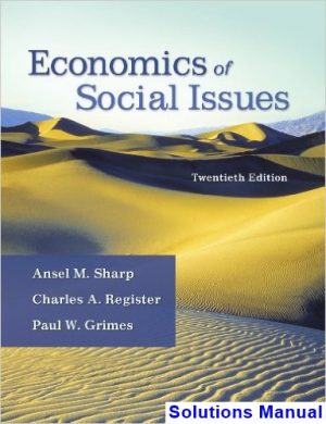 economics social issues 20th edition sharp solutions manual
