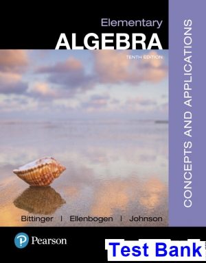 elementary algebra concepts applications 10th edition bittinger test bank