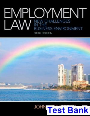 employment law 6th edition moran test bank