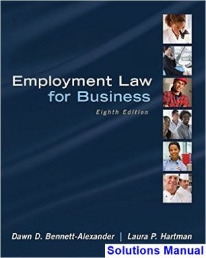 employment law business 8th edition bennett alexander solutions manual