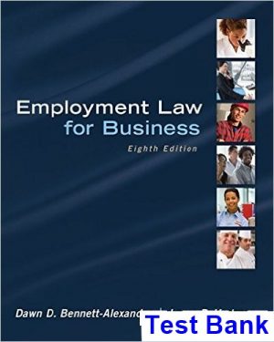 employment law business 8th edition bennett alexander test bank