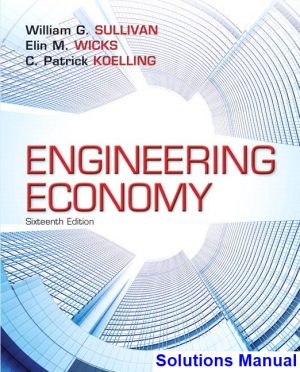 engineering economy 16th edition sullivan solutions manual
