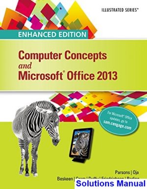 enhanced computer concepts microsoft office 2013 illustrated 1st edition parsons solutions manual