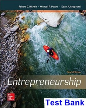 entrepreneurship 10th edition hisrich test bank