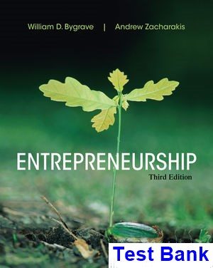entrepreneurship 3rd edition bygrave test bank