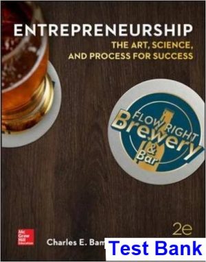 entrepreneurship art science process success 2nd edition bamford test bank