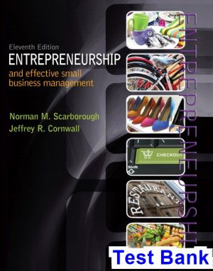 entrepreneurship effective small business management 11th edition scarborough test bank