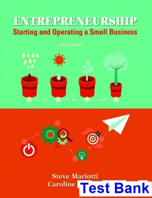 entrepreneurship starting operating small business 4th edition mariotti test bank