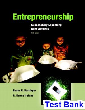 entrepreneurship successfully launching new ventures 5th edition barringer test bank