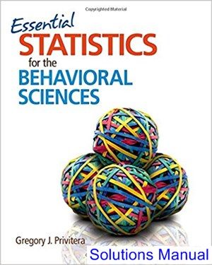 essential statistics for the behavioral sciences 1st edition privitera solutions manual