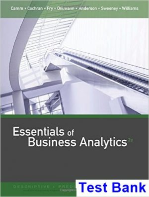 essentials business analytics 2nd edition camm test bank