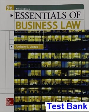 essentials business law 9th edition anthony liuzzo test bank